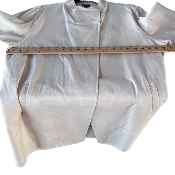 EILEEN FISHER Organic Cotton Funnel-Neck Jacket Size M - Picture 3 of 9